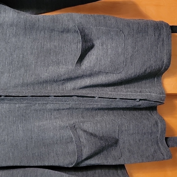 Talbots Gray Merino Wool Belted Cardigan - Picture 8 of 10